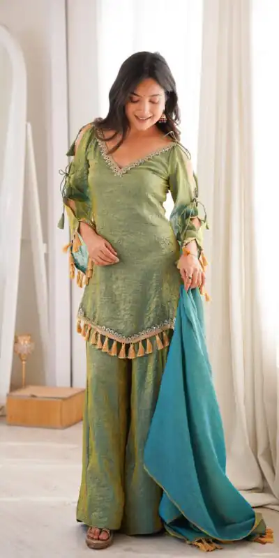 SRK 5357 Green Doremon Crush Salwar Suit Perfect for Wedding, Party, Traditional Day, Baisakhi, Karwa Chauth – . Exclusive Offer ₹2099. Delive | Jump Suits, Salwar suit, Casual Suits, Creative suits, Designer Suits, Palazzo Suits, Party Wear Suits, Patiala Suits, Straight Suits