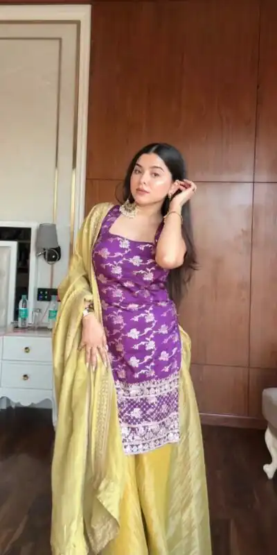 RTC 5988 Purple | Purple Jacquard Salwar Suit with Sequins Work & Lace Work. Available at ₹2449 only. Delivery 4-6 Working Days. Shop now. | Jump Suits, Salwar suit, Casual Suits, Creative suits, Designer Suits, Palazzo Suits, Party Wear Suits, Patiala Suits, Straight Suits