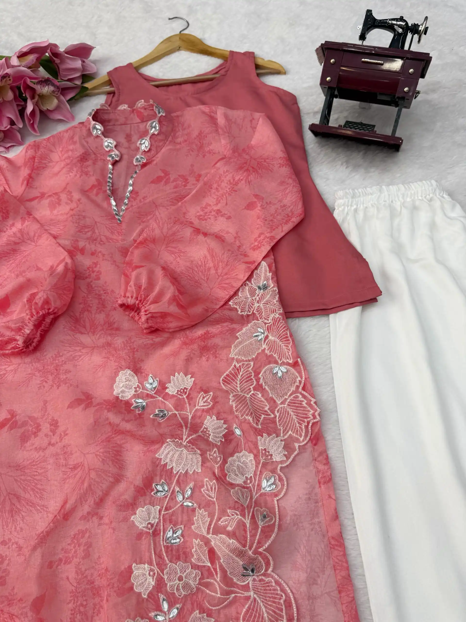 RTC 6054 Peach Colour Organza Silk Salwar Suit with Designer Work. Exclusive Offer ₹2099. Delivery 4-6 Working Days. Shop now. | Jump Suits, Salwar suit, Casual Suits, Creative suits, Designer Suits, Palazzo Suits, Party Wear Suits, Patiala Suits, Straight Suits