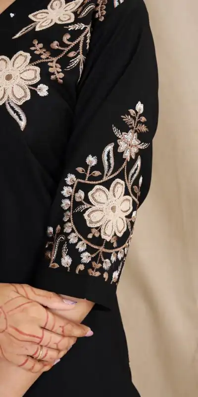 DIVA 169 Black Colour Rayon Cotton Kurti with Embroidery Work. Introductory Price ₹1999. Delivery 4-6 Working Days. Shop now. | Kurti, Bollywood Kurti, Creative Kurtis, Designer Kurti, Party Wear Kurti, Selfie Kurti