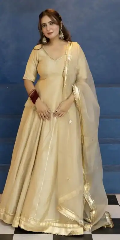 MF 541 Cream Vichitra Silk Salwar Suit with Embroidery Work. Wedding, Party, Festive, Events, Grab it for ₹2449. Delivery 4-6 Working Days. Shop now. | Jump Suits, Salwar suit, Casual Suits, Creative suits, Designer Suits, Palazzo Suits, Party Wear Suits, Patiala Suits, Straight Suits