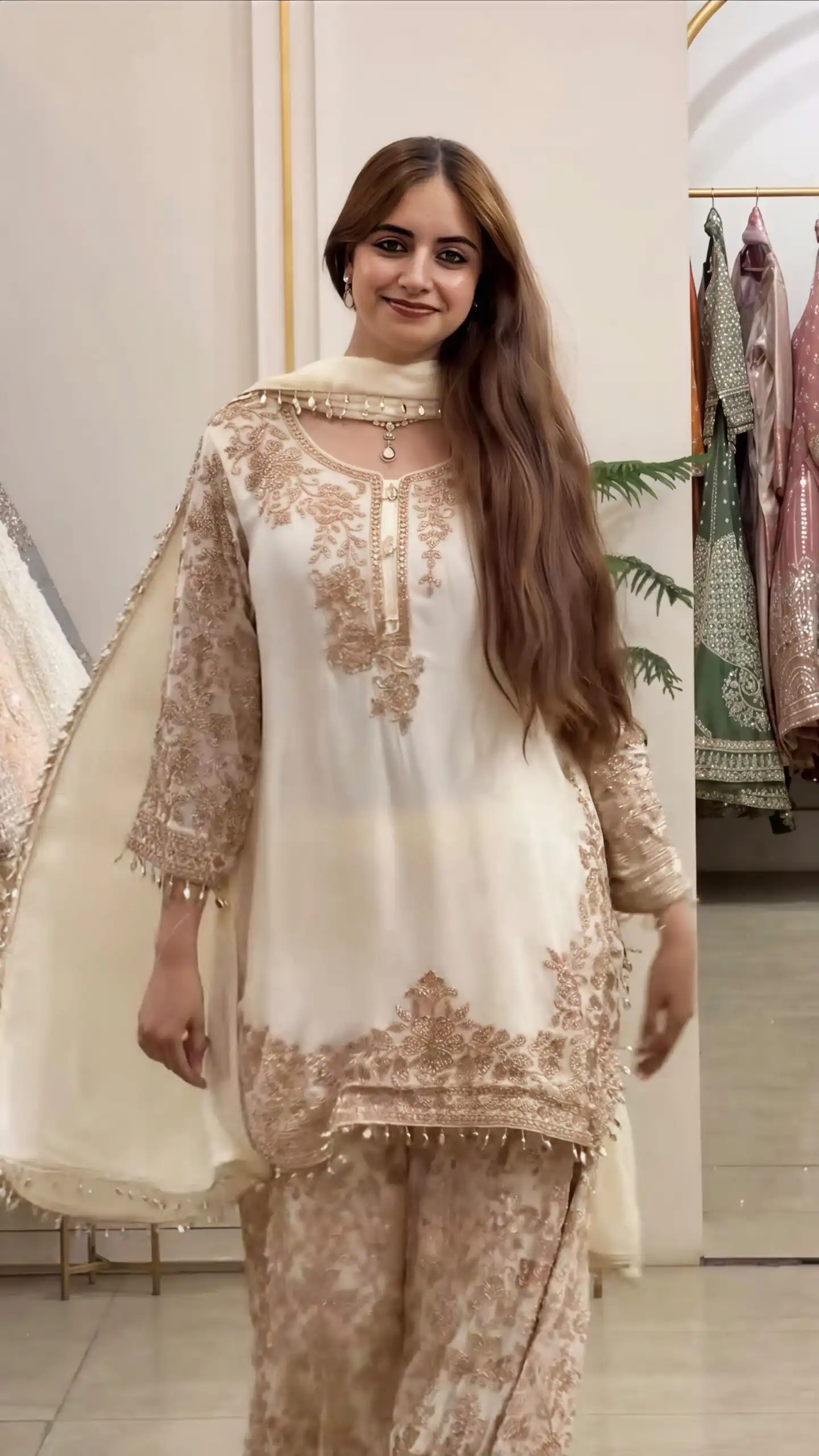 SR 1720 Off White Faux Georgette Salwar Suit with Mirror Work & Embroidery Work. Get it for ₹2549. Delivery 4-6 Working Days. Shop now. | Jump Suits, Salwar suit, Casual Suits, Creative suits, Designer Suits, Palazzo Suits, Party Wear Suits, Patiala Suits, Straight Suits