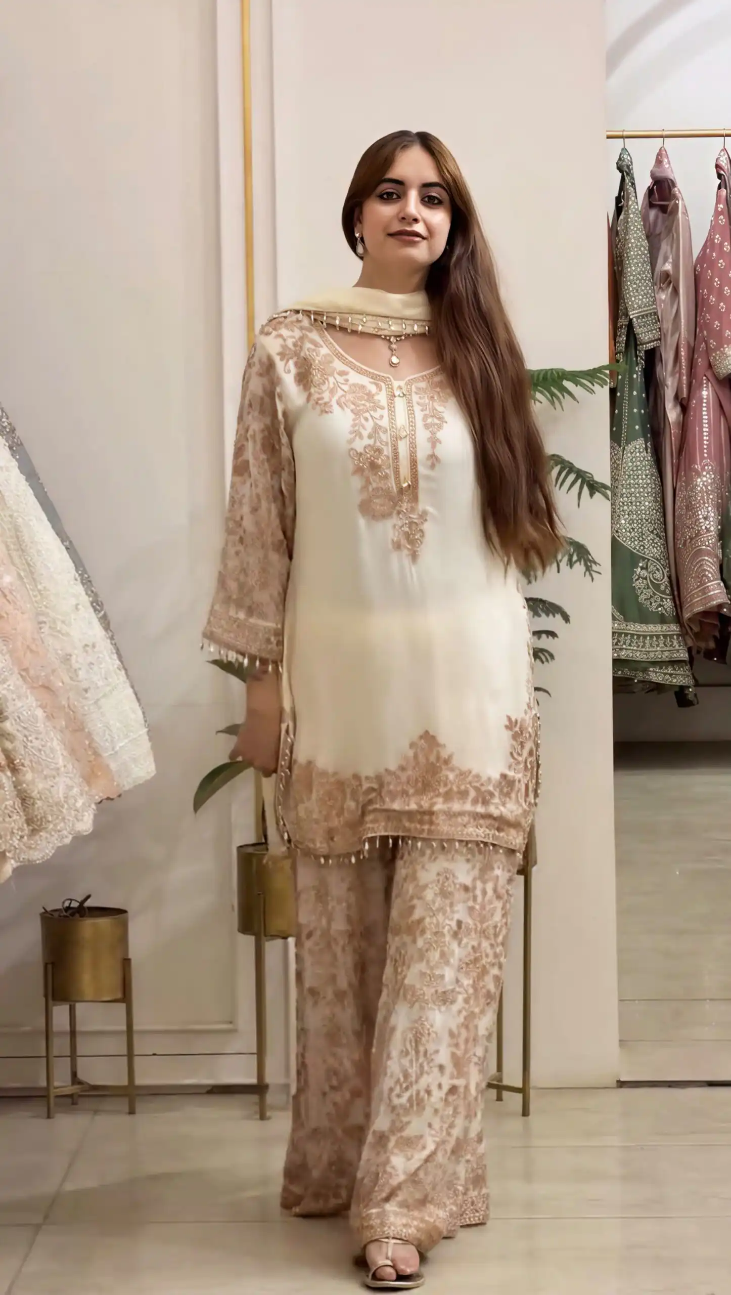 SR 1720 Off White Faux Georgette Salwar Suit with Mirror Work & Embroidery Work. Get it for ₹2549. Delivery 4-6 Working Days. Shop now. | Jump Suits, Salwar suit, Casual Suits, Creative suits, Designer Suits, Palazzo Suits, Party Wear Suits, Patiala Suits, Straight Suits