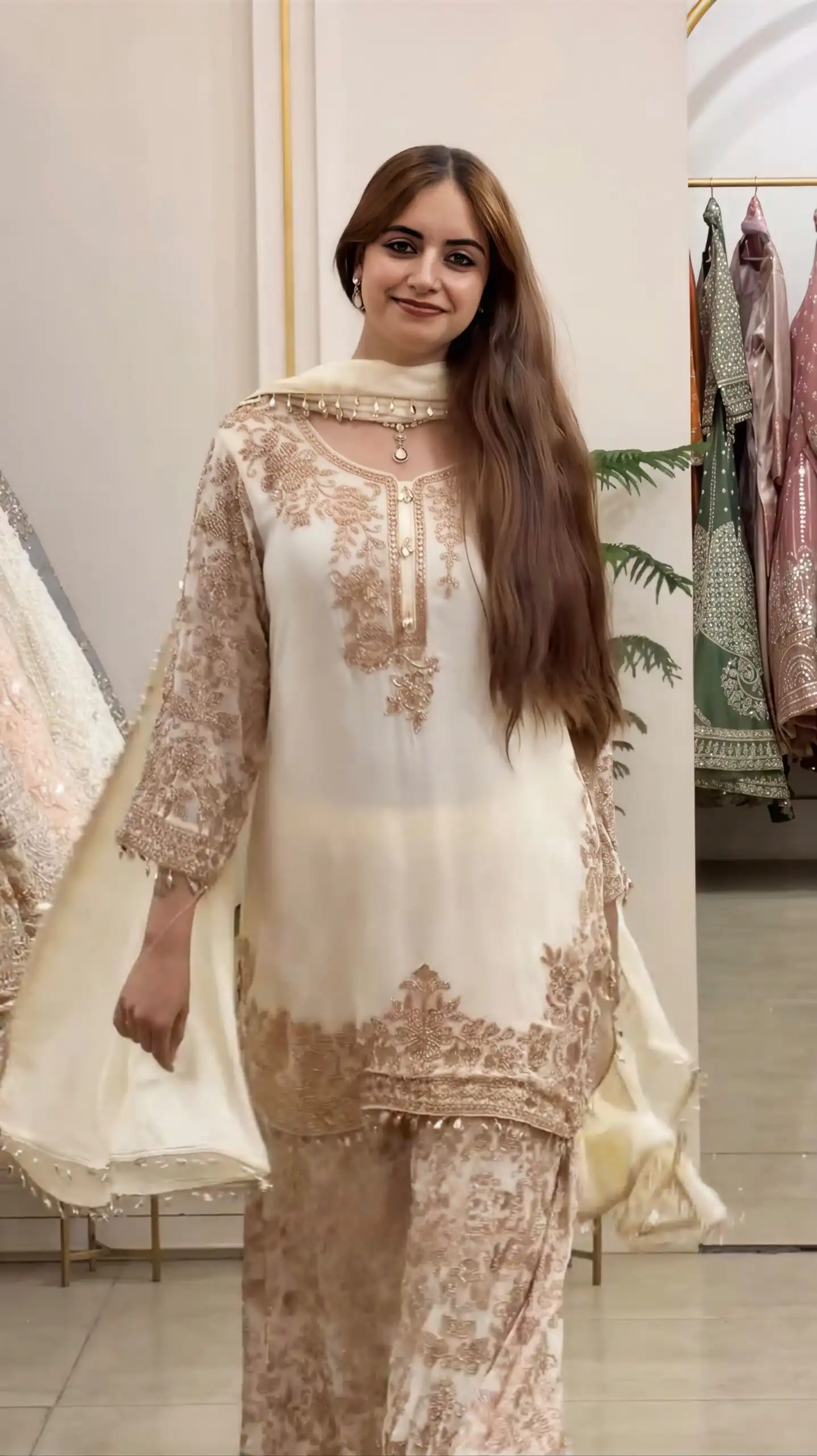 SR 1720 Off White Faux Georgette Salwar Suit with Mirror Work & Embroidery Work. Get it for ₹2549. Delivery 4-6 Working Days. Shop now. | Jump Suits, Salwar suit, Casual Suits, Creative suits, Designer Suits, Palazzo Suits, Party Wear Suits, Patiala Suits, Straight Suits