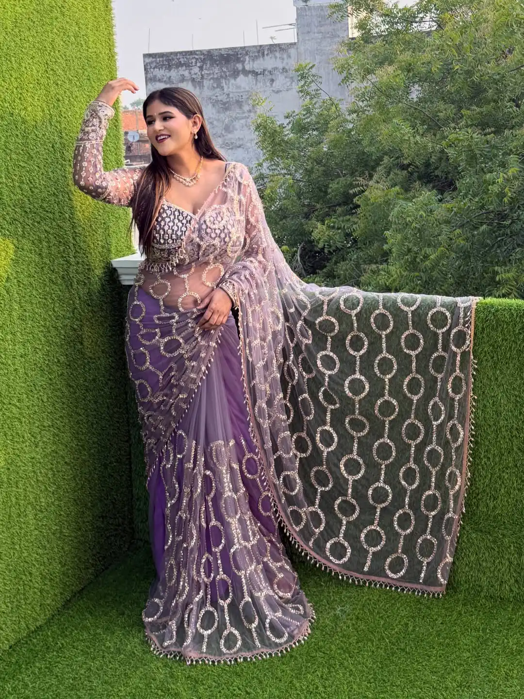 DF 3490 Lavender Color Butterfly Net Heavy Sequins Embroidery work Saree Casual, Wedding, Festive, Events . Expected Delivery  4-6 Working Days @1799/- only                                                                                | Sarees, Bollywood Sarees, Creative Sarees, Designer Sarees, Embroidered Sarees, Ethnic Saree, Modern Digital sarees, Party Wear Sarees