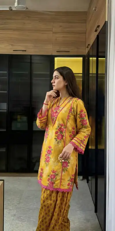 NSR 909 Yellow Color Natural Crep Salwar Suit with Digital Print. Get it for ₹1999. Delivery 4-6 Working Days. Online Shop now. | Jump Suits, Salwar suit, Casual Suits, Creative suits, Designer Suits, Palazzo Suits, Party Wear Suits, Patiala Suits, Straight Suits