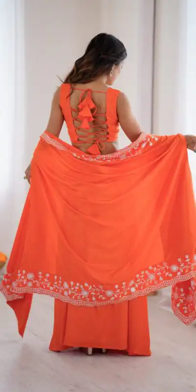 SP 73 Orange French Crep Silk Salwar Suit Perfect for Wedding, Party, Engagement, Baisakhi, Pongal – . Special Price ₹2149. Delivery 4-6 Working Days | Jump Suits, Salwar suit, Casual Suits, Creative suits, Designer Suits, Palazzo Suits, Party Wear Suits, Patiala Suits, Straight Suits