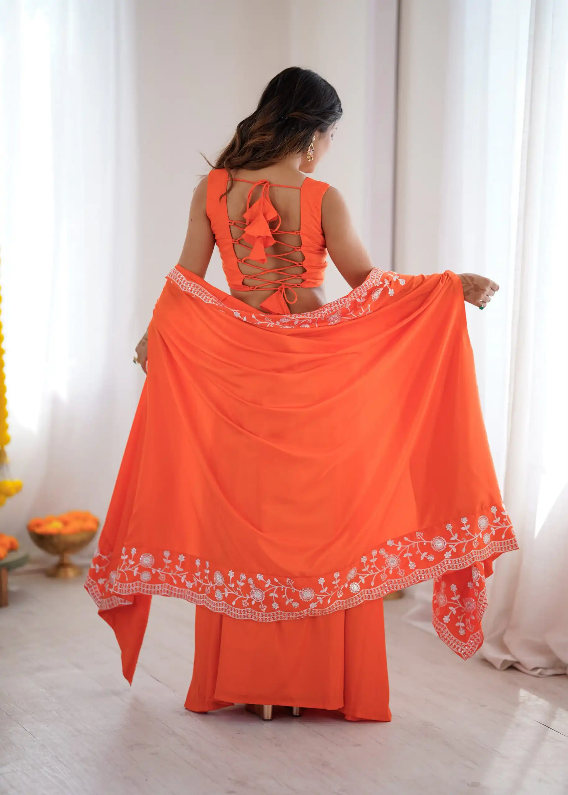 SP 73 Orange French Crep Silk Salwar Suit Perfect for Wedding, Party, Engagement, Baisakhi, Pongal – . Special Price ₹2149. Delivery 4-6 Working Days | Jump Suits, Salwar suit, Casual Suits, Creative suits, Designer Suits, Palazzo Suits, Party Wear Suits, Patiala Suits, Straight Suits