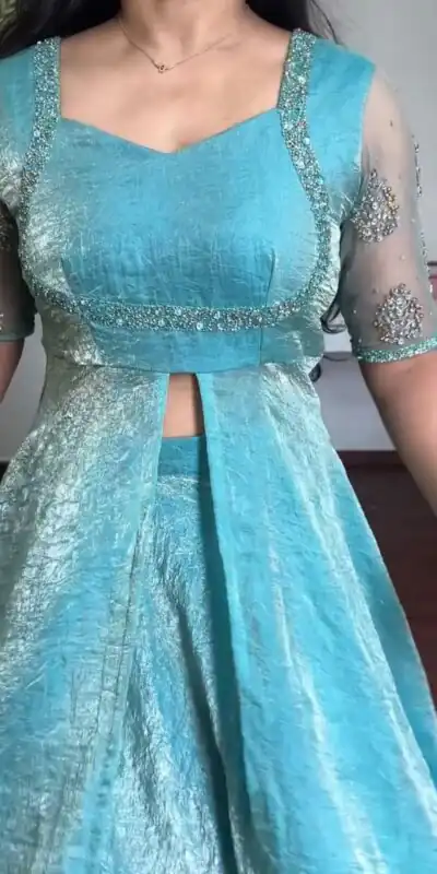 KD 1645 Blue Fendy Silk Gown with Embroidery Work & Sequins Work. Special Price ₹2399. Delivery 4-6 Working Days. Shop now. | Gowns, Bollywood Gowns, Creative Gowns, Designer Gowns, Embroidered Gowns, Party Wear Gowns