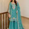 ZB 5077 Blue in Salsa Silk Embroidery Work & Sequins Work Salwar Suit . Get it for ₹2799. Delivery 4-6 Working Days. Shop now. | Jump Suits, Salwar suit, Casual Suits, Creative suits, Designer Suits, Palazzo Suits, Party Wear Suits, Patiala Suits, Straight Suits