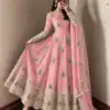 SRK 5372 Peach Fendy Silk Gown with Embroidery Work & Sequins Work. Special Price ₹2799. Delivery 4-6 Working Days. Shop now. | Gowns, Bollywood Gowns, Creative Gowns, Designer Gowns, Embroidered Gowns, Party Wear Gowns