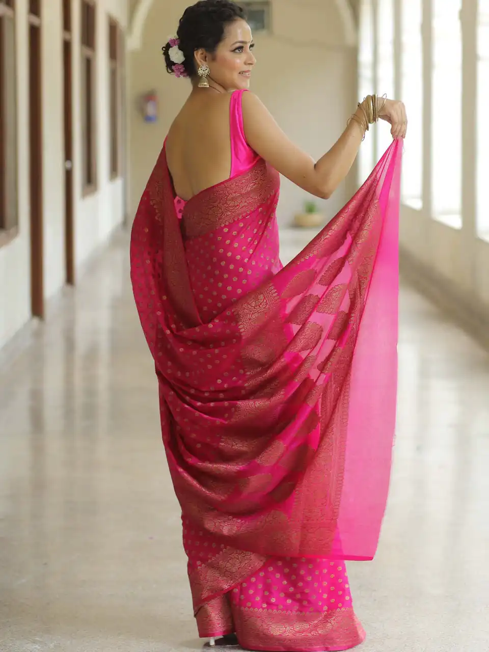 KPR 233 Pink in Soft Lichi Silk Lace Border & Lace Work Saree . Available at ₹1549 only. Delivery 4-6 Working Days. Shop now. | Sarees, Bollywood Sarees, Creative Sarees, Designer Sarees, Embroidered Sarees, Ethnic Saree, Modern Digital sarees, Party Wear Sarees