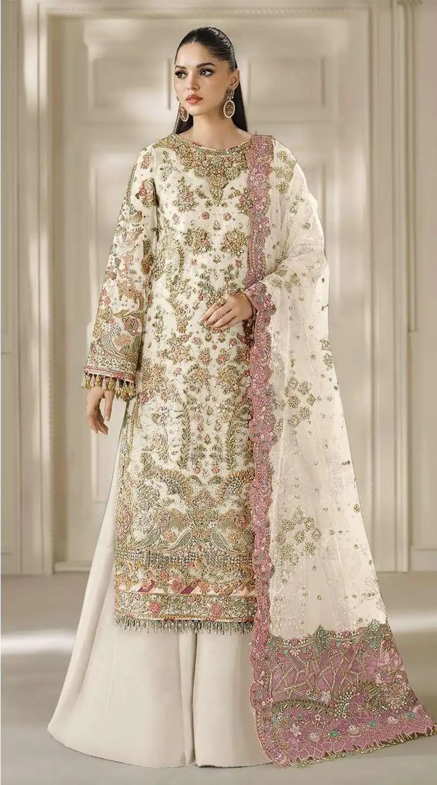 FC 1231 White Chiffon Salwar Suit with Embroidery Work & Sequins Work. Introductory Price ₹2949. Delivery 4-6 Working Days. Shop now. | Jump Suits, Salwar suit, Casual Suits, Creative suits, Designer Suits, Palazzo Suits, Party Wear Suits, Patiala Suits, Straight Suits