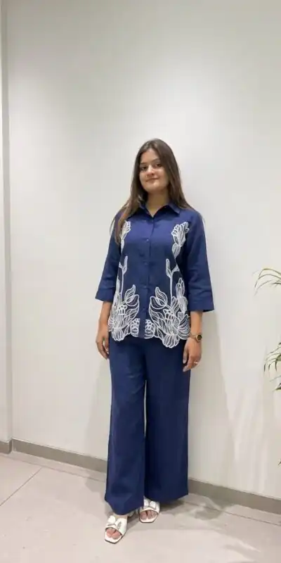 BE 496 Navy Blue in Cotton Denim Embroidery Work & Sequins Work Kurti . Grab it for ₹1949. Delivery 4-6 Working Days. Shop now. | Kurti, Bollywood Kurti, Creative Kurtis, Designer Kurti, Party Wear Kurti, Selfie Kurti
