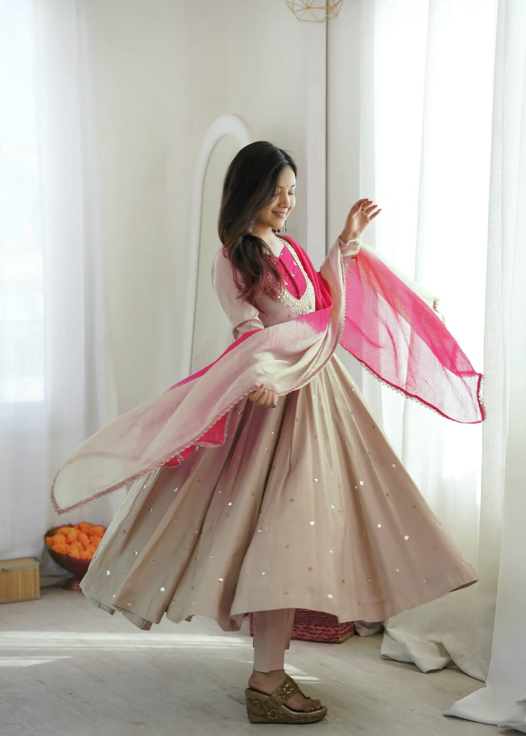 ZF 5023 White Roman Silk Gown with Mirror Work & Embroidery Work. Special Price ₹2099. Delivery 4-6 Working Days. Shop now. | Gowns, Bollywood Gowns, Creative Gowns, Designer Gowns, Embroidered Gowns, Party Wear Gowns