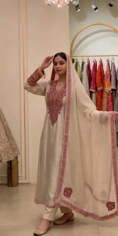 KF 1734 Pink Soft Organza Salwar Suit with Embroidery Work & Cut Work. Available at ₹2249 only. Delivery 4-6 Working Days. Shop now. | Jump Suits, Salwar suit, Casual Suits, Creative suits, Designer Suits, Palazzo Suits, Party Wear Suits, Patiala Suits, Straight Suits