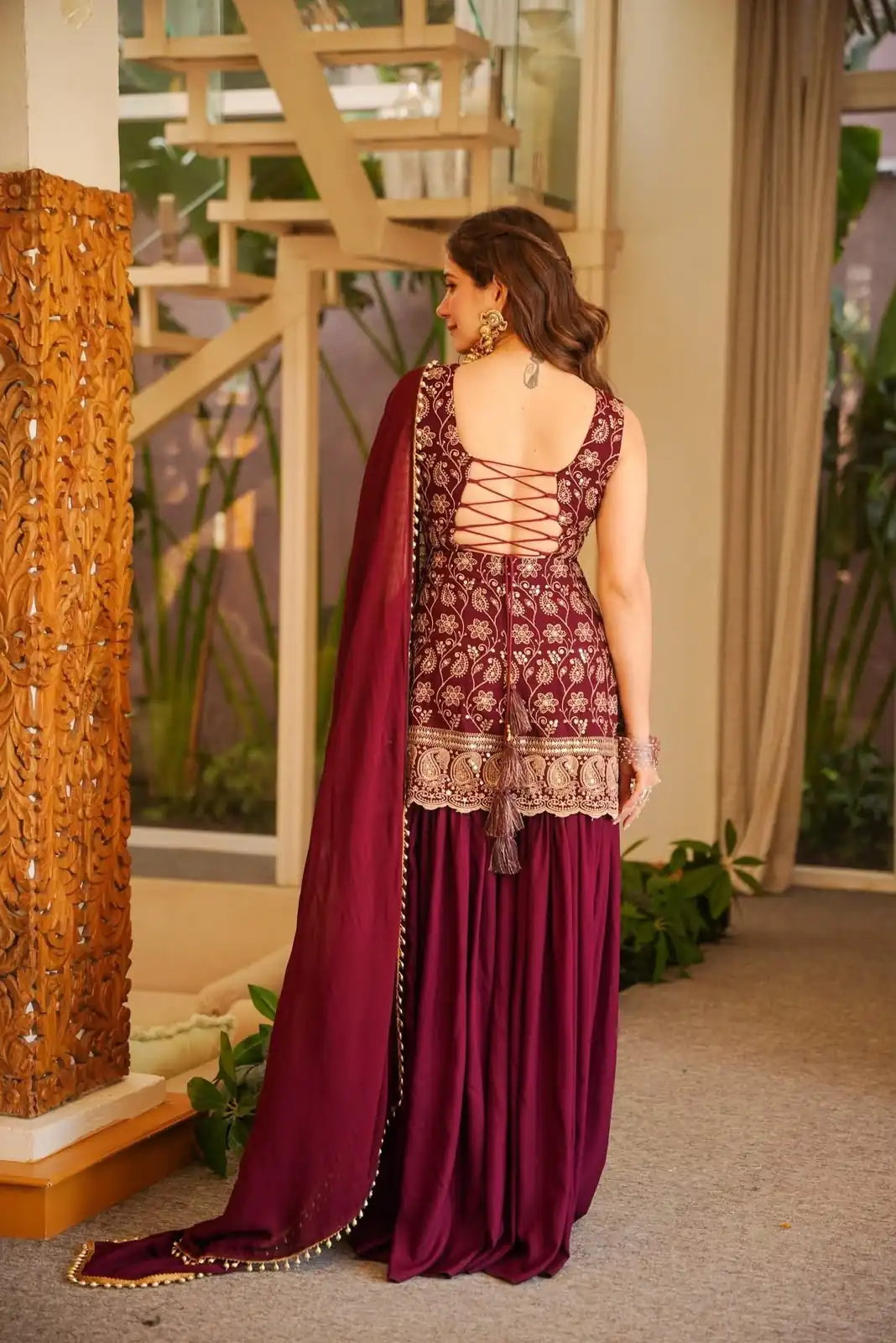 ST 1192 Maroon Faux Georgette Salwar Suit with Embroidery Work. Available at ₹2349 only. Delivery 4-6 Working Days. Shop now. | Jump Suits, Tops & Bottoms, Track Suits, Salwar suit, Casual Suits, Creative suits, Designer Suits, Palazzo Suits, Party Wear Suits, Patiala Suits, Straight Suits, Trendy Wear