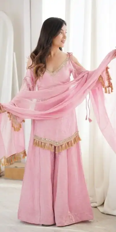 SRK 5357 Pink Doremon Crush Salwar Suit Perfect for Wedding, Party, Traditional Day, Baisakhi, Karwa Chauth – . Exclusive Offer ₹2099. Delive | Jump Suits, Salwar suit, Casual Suits, Creative suits, Designer Suits, Palazzo Suits, Party Wear Suits, Patiala Suits, Straight Suits