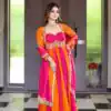 ZD 10025 Pink Fendy Silk Gown with Embroidery Work & Sequins Work. Special Price ₹2399. Delivery 4-6 Working Days. Shop now. | Gowns, Bollywood Gowns, Creative Gowns, Designer Gowns, Embroidered Gowns, Party Wear Gowns