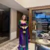 ZD 10025 Purple Fendy Silk Gown with Embroidery Work & Sequins Work. Special Price ₹2399. Delivery 4-6 Working Days. Shop now. | Gowns, Bollywood Gowns, Creative Gowns, Designer Gowns, Embroidered Gowns, Party Wear Gowns
