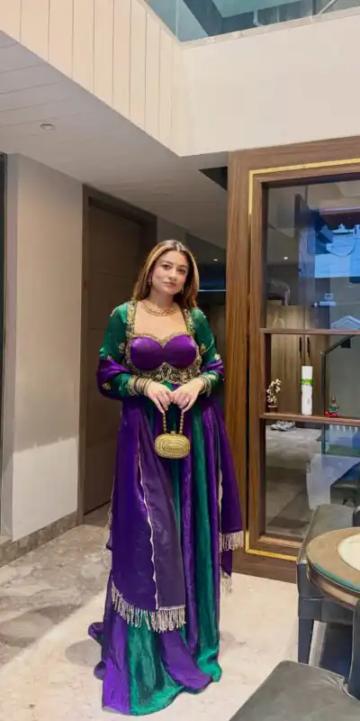 ZD 10025 Purple Fendy Silk Gown with Embroidery Work & Sequins Work. Special Price ₹2399. Delivery 4-6 Working Days. Shop now. | Gowns, Bollywood Gowns, Creative Gowns, Designer Gowns, Embroidered Gowns, Party Wear Gowns