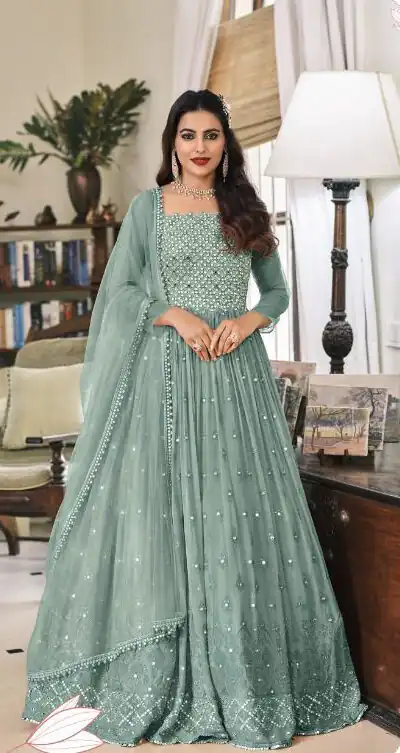 FC 1381 Sea Green Georgette Salwar Suit with Mirror Work & Embroidery Work. Get it for ₹2449. Delivery 4-6 Working Days. Shop now. | Jump Suits, Salwar suit, Casual Suits, Creative suits, Designer Suits, Palazzo Suits, Party Wear Suits, Patiala Suits, Straight Suits