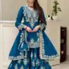 MT 1079 Blue Natural Silk Salwar Suit with Sequins Work & Embroidery Work. Special Price ₹2449. Delivery 4-6 Working Days. Shop now. | Jump Suits, Salwar suit, Casual Suits, Creative suits, Designer Suits, Palazzo Suits, Party Wear Suits, Patiala Suits, Straight Suits