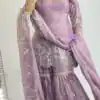 NF 1297 Lavender Fendy Silk Salwar Suitwith Embroidery Work & Lace Work. Now at just ₹2799. Delivery 4-6 Working Days. Shop now. | Jump Suits, Salwar suit, Casual Suits, Creative suits, Designer Suits, Palazzo Suits, Party Wear Suits, Patiala Suits, Straight Suits