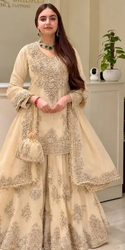 MT 1079 Off White Natural Silk Salwar Suit with Sequins Work & Embroidery Work. Special Price ₹2449. Delivery 4-6 Working Days. Shop now. | Jump Suits, Salwar suit, Casual Suits, Creative suits, Designer Suits, Palazzo Suits, Party Wear Suits, Patiala Suits, Straight Suits