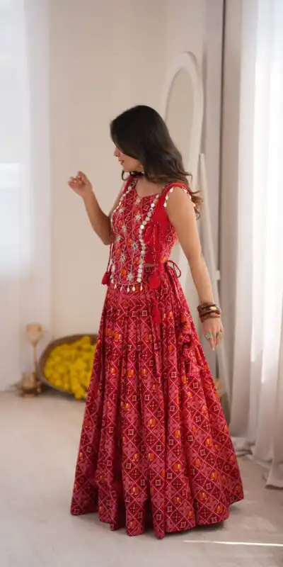 SP 96 Redl Color Rayon Embroidery Work & Cowrie Work Lehenga Choli . Grab it for ₹2199. Delivery 4-6 Working Days. Shop now. | Lehenga, Bollywood Lehenga, Creative Lehenga, Designer Lehenga, Embroidered Lehenga, Party Wear Lehenga