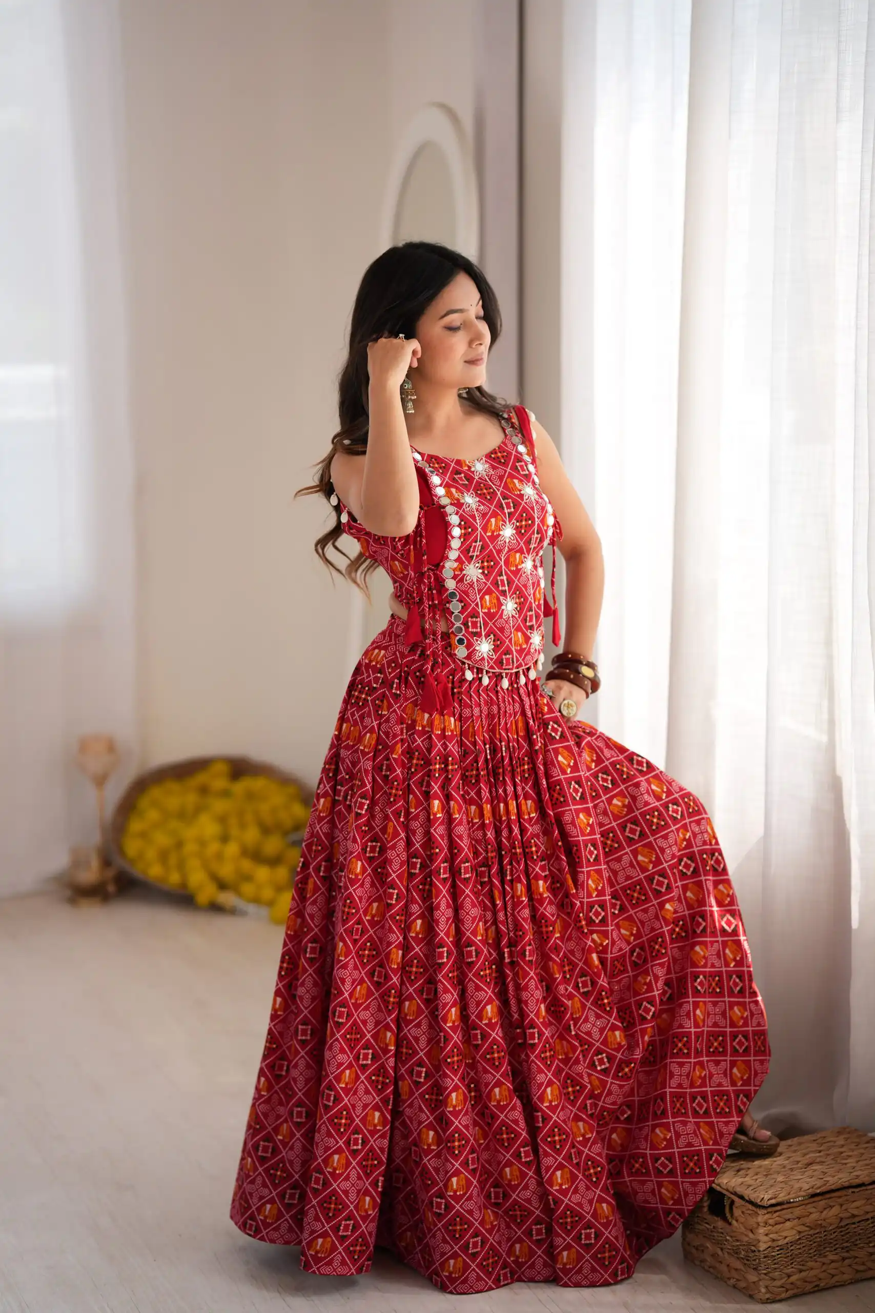 SP 96 Redl Color Rayon Embroidery Work & Cowrie Work Lehenga Choli . Grab it for ₹2199. Delivery 4-6 Working Days. Shop now. | Lehenga, Bollywood Lehenga, Creative Lehenga, Designer Lehenga, Embroidered Lehenga, Party Wear Lehenga
