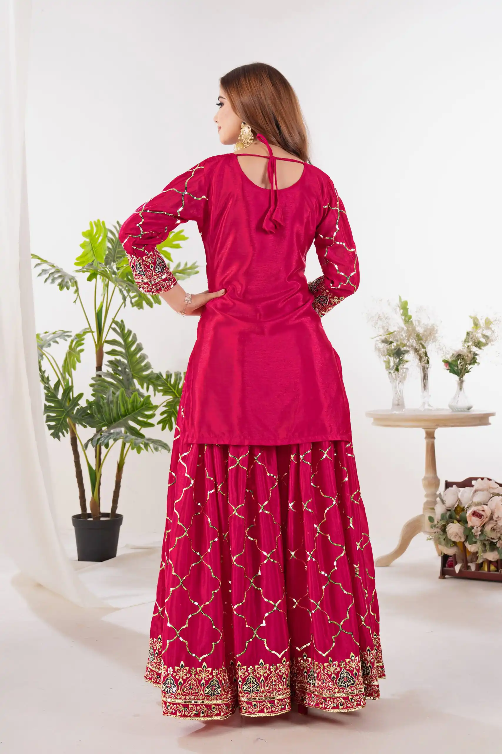 ND 5017 Pink Color Chinon Silk Salwar Suit with Embroidery Work. Online Get it for ₹2319. Delivery 4-6 Working Days. Shop now. | Jump Suits, Salwar suit, Casual Suits, Creative suits, Designer Suits, Palazzo Suits, Party Wear Suits, Patiala Suits, Straight Suits