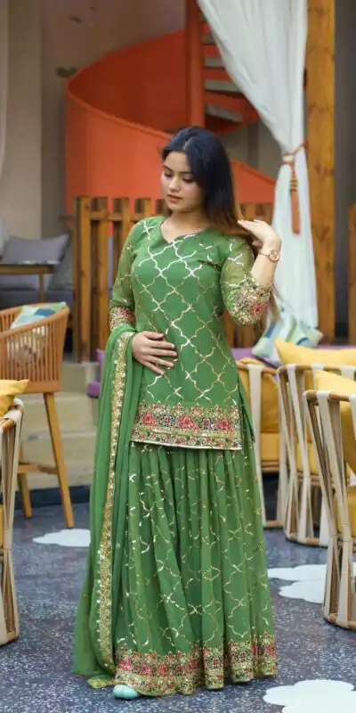 ND 5017 Pista Color Chinon Silk Salwar Suit with Embroidery Work. Online Get it for ₹2319. Delivery 4-6 Working Days. Shop now. | Jump Suits, Salwar suit, Casual Suits, Creative suits, Designer Suits, Palazzo Suits, Party Wear Suits, Patiala Suits, Straight Suits