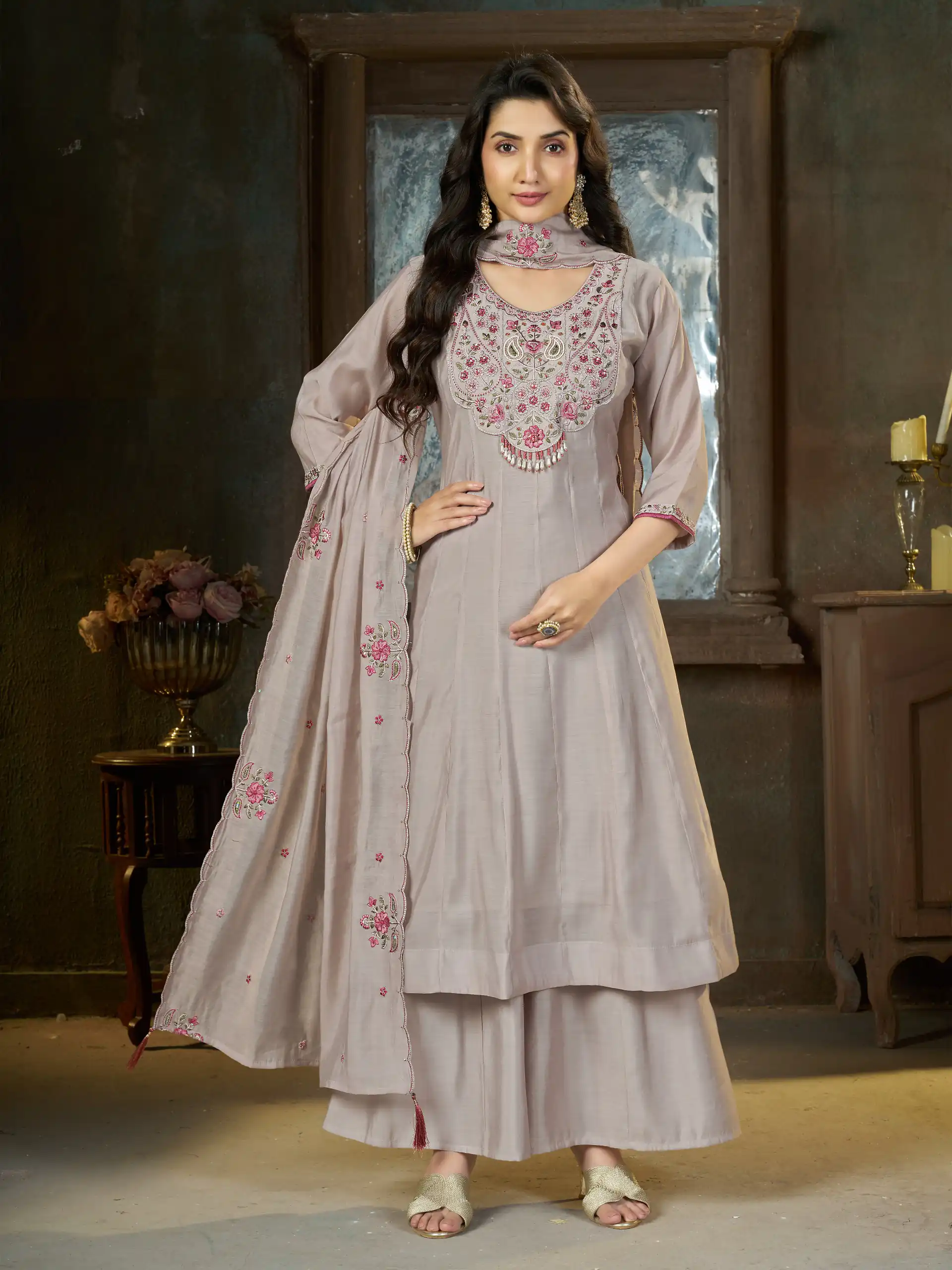 DIVA 175 Lavender Mal Chanderi Salwar Suit Perfect for Wedding, Party, Baisakhi, Housewarming, Sangeet – Introductory Price ₹2799. Delivery 4-6 Working D | Jump Suits, Salwar suit, Casual Suits, Creative suits, Designer Suits, Palazzo Suits, Party Wear Suits, Patiala Suits, Straight Suits
