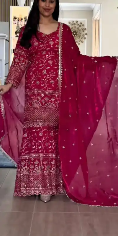 MF 479 Pink in Color Fendy Crush Silk Designer Work Salwar Suit . Introductory Price ₹2999. Delivery 4-6 Working Days. Shop now. | Jump Suits, Salwar suit, Casual Suits, Creative suits, Designer Suits, Palazzo Suits, Party Wear Suits, Patiala Suits, Straight Suits
