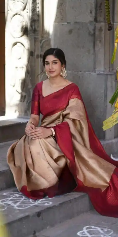 KPR 164 Red Soft Lichi Silk Saree with Lace Work & Lace Border. Introductory Price ₹1649. Delivery 4-6 Working Days. Shop now. | Sarees, Bollywood Sarees, Creative Sarees, Designer Sarees, Embroidered Sarees, Ethnic Saree, Modern Digital sarees, Party Wear Sarees