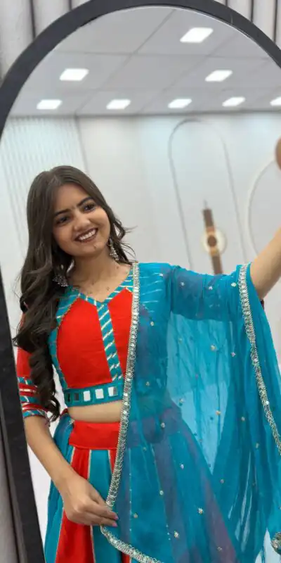 PC 589 Blue in Pure Cotton Mirror Work & Gamthi Work Lehenga Choli . Exclusive Offer ₹2199. Delivery 4-6 Working Days. Shop now. | Lehenga, Bollywood Lehenga, Creative Lehenga, Designer Lehenga, Embroidered Lehenga, Party Wear Lehenga