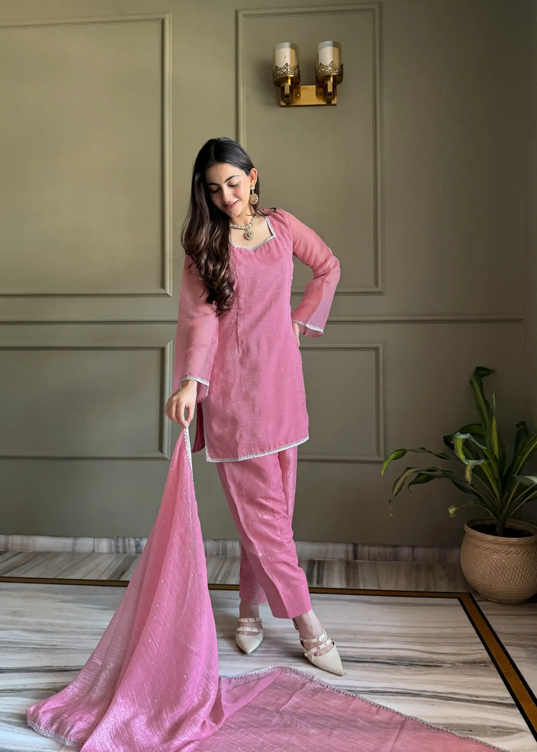 KB 297 Pink Crunchy Silk Salwar Suit with Embroidery Work. Wedding, Party, Festive, Events Best Price ₹2029. Delivery 4-6 Working Days. Shop now. | Jump Suits, Salwar suit, Casual Suits, Creative suits, Designer Suits, Palazzo Suits, Party Wear Suits, Patiala Suits, Straight Suits