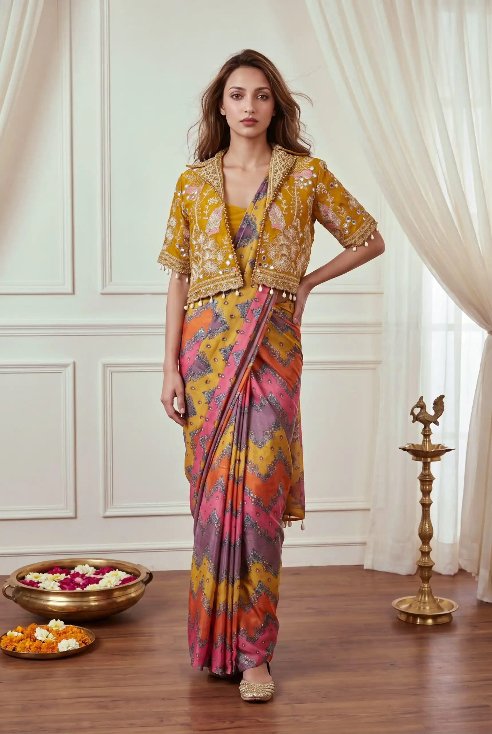 BB 88 Yellow in Chinon Silk Mirror Work & Embroidery Work Saree . Affordable Price ₹2399. Delivery 4-6 Working Days. Shop now. | Sarees, Bollywood Sarees, Creative Sarees, Designer Sarees, Embroidered Sarees, Ethnic Saree, Modern Digital sarees, Party Wear Sarees