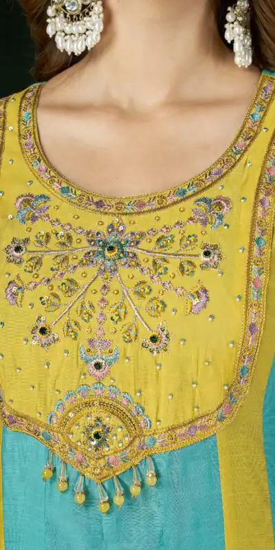 DIVA 183 Blue Brown Mal Chanderi Salwar Suit Perfect for Wedding, Party, Baisakhi, Housewarming, Sangeet – Introductory Price ₹2799. Delivery 4-6 Working D | Jump Suits, Salwar suit, Casual Suits, Creative suits, Designer Suits, Palazzo Suits, Party Wear Suits, Patiala Suits, Straight Suits