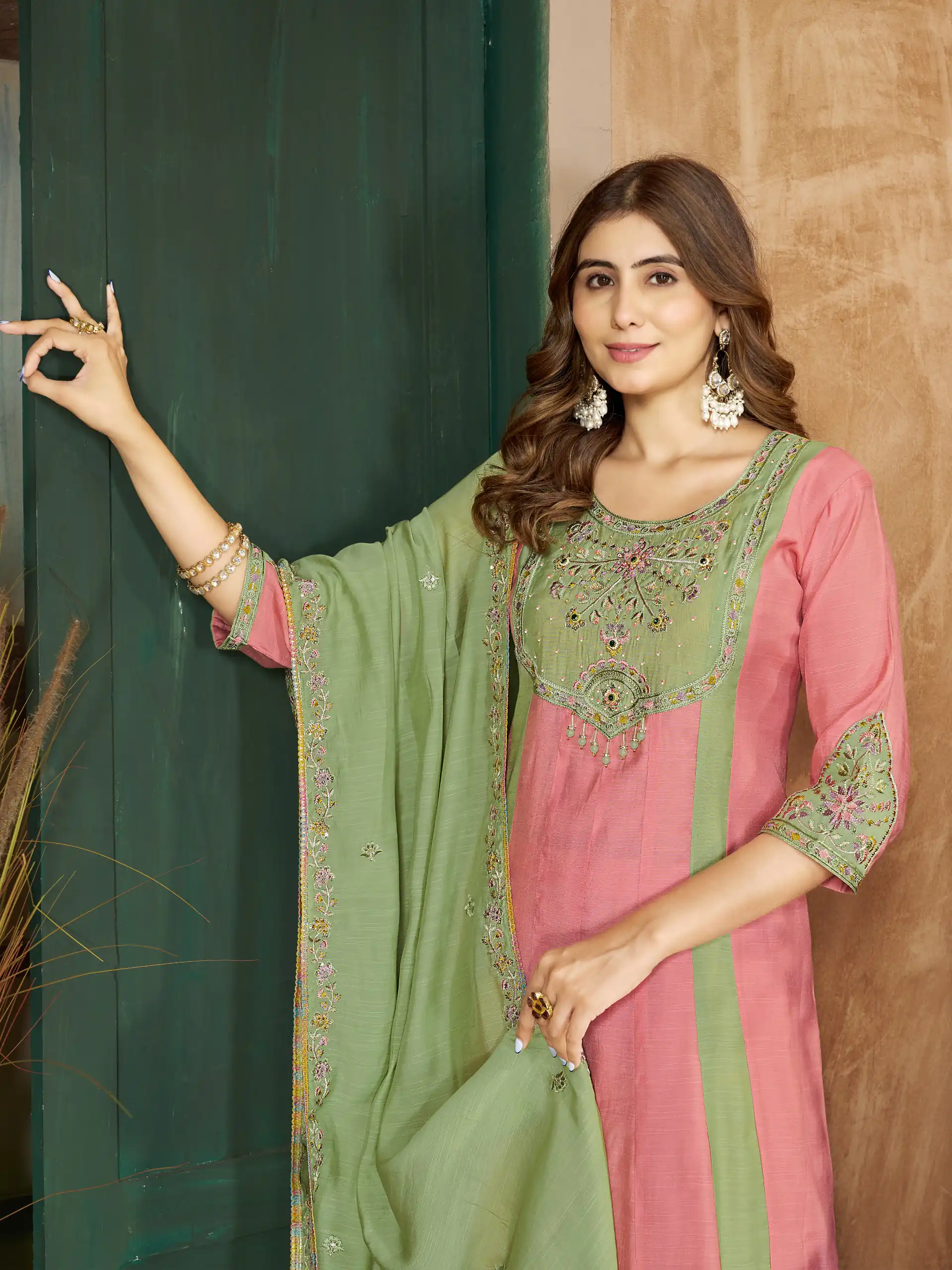 DIVA 183 Peach Brown Mal Chanderi Salwar Suit Perfect for Wedding, Party, Baisakhi, Housewarming, Sangeet – Introductory Price ₹2799. Delivery 4-6 Working D | Jump Suits, Salwar suit, Casual Suits, Creative suits, Designer Suits, Palazzo Suits, Party Wear Suits, Patiala Suits, Straight Suits