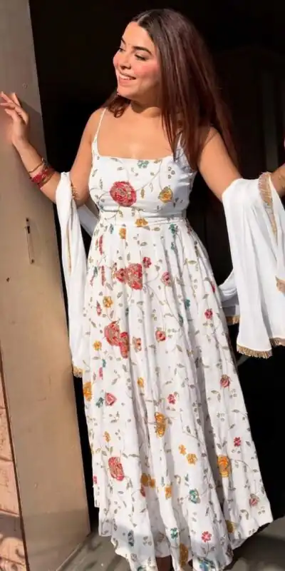 MF 521 White Crushi Silk Salwar Suit Perfect for Wedding, Party, Onam, Karwa Chauth, Housewarming – . Best Price ₹2399. Delivery 4-6 Working Days. Shop now. | Anarkali Suits, Bollywood Anarkali, Creative-Anarkali, Designer Anarkali, Embroidered Anarkali, Party Wear Anarkali