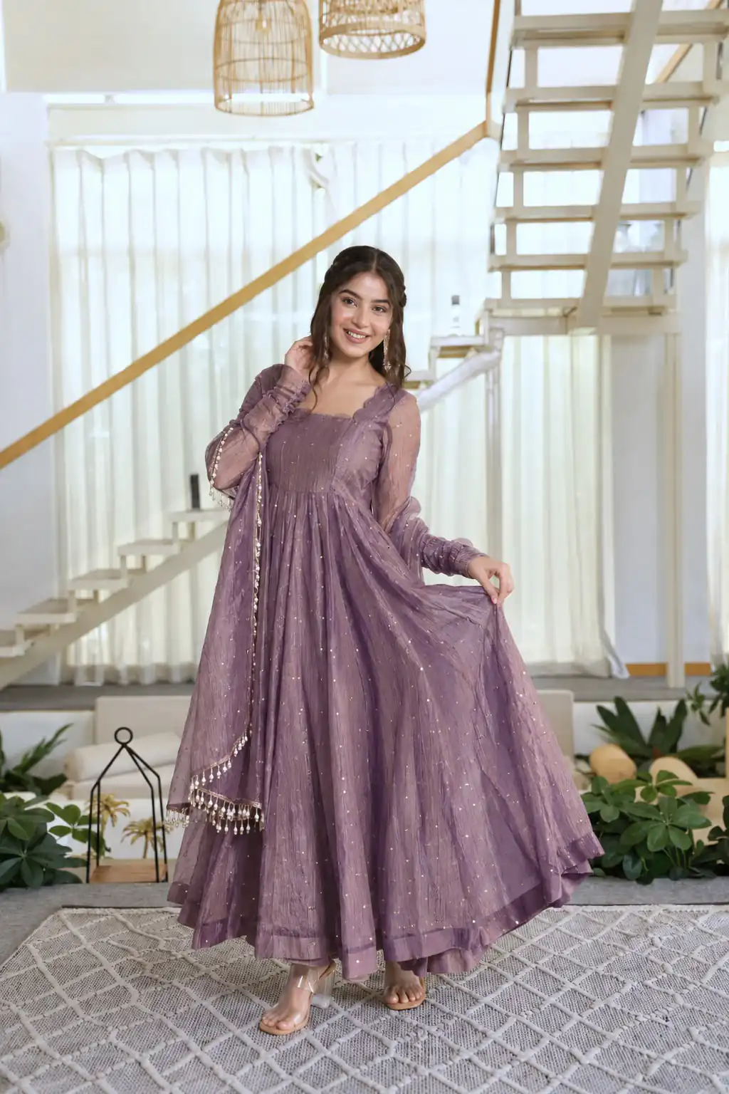 KD 1641 Lavender in Salsa Silk Embroidery Work & Sequins Work Gown . Get it for ₹2899. Delivery 4-6 Working Days. Online Shop now. | Gowns, Bollywood Gowns, Creative Gowns, Designer Gowns, Embroidered Gowns, Party Wear Gowns