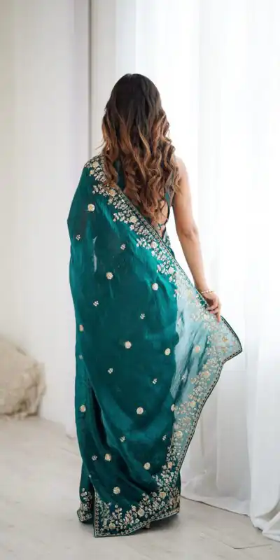 SP 89 Teal Color Fendy Silk Saree With Sequins Work. Wedding, Party, Festive, Events Get it for ₹1799. Delivery 4-6 Working Days. Online Best Shop now. | Sarees, Bollywood Sarees, Creative Sarees, Designer Sarees, Embroidered Sarees, Ethnic Saree, Modern Digital sarees, Party Wear Sarees