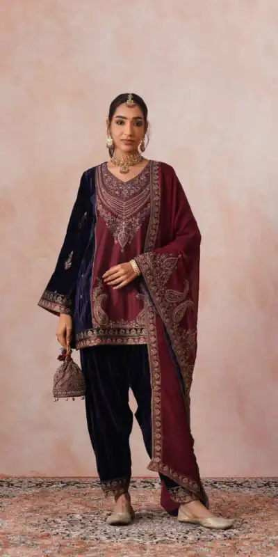 BE 522 Blue Velvet Salwar Suit. Perfect for Wedding, Party, Bridal Wear, Onam, Karwa Chauth – Exclusive Offer ₹2799. Delivery 4-6 Working Days. | Jump Suits, Salwar suit, Casual Suits, Creative suits, Designer Suits, Palazzo Suits, Party Wear Suits, Patiala Suits, Straight Suits