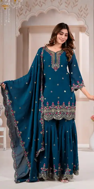 FE 158 Teal Rangoli Silk Perfect for Wedding, Party, Holi, Pooja, Anniversary – Salwar Suit. Get it for ₹2449. Delivery 4-6 Working Days. Shop now. | Jump Suits, Salwar suit, Casual Suits, Creative suits, Designer Suits, Palazzo Suits, Party Wear Suits, Patiala Suits, Straight Suits