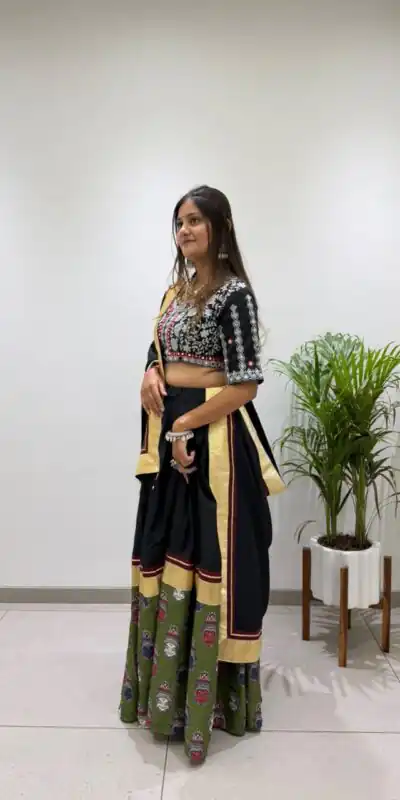 BE 507 Black Color Rayon Embroidery Work & Cowrie Work Lehenga Choli . Grab it for ₹1999. Delivery 4-6 Working Days. Shop now. | Lehenga, Bollywood Lehenga, Creative Lehenga, Designer Lehenga, Embroidered Lehenga, Party Wear Lehenga