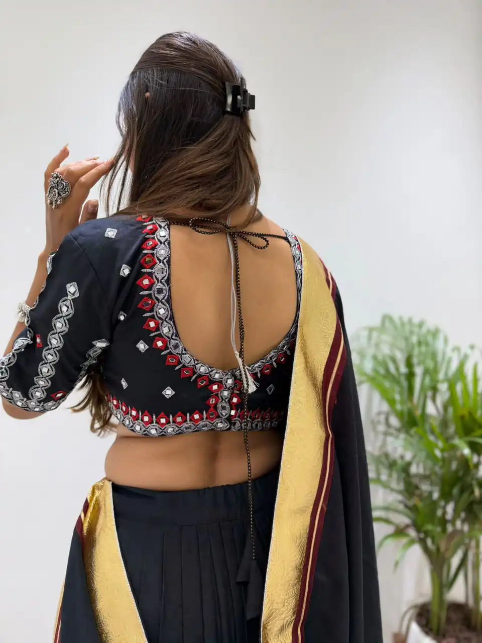 BE 507 Black Color Rayon Embroidery Work & Cowrie Work Lehenga Choli . Grab it for ₹1999. Delivery 4-6 Working Days. Shop now. | Lehenga, Bollywood Lehenga, Creative Lehenga, Designer Lehenga, Embroidered Lehenga, Party Wear Lehenga