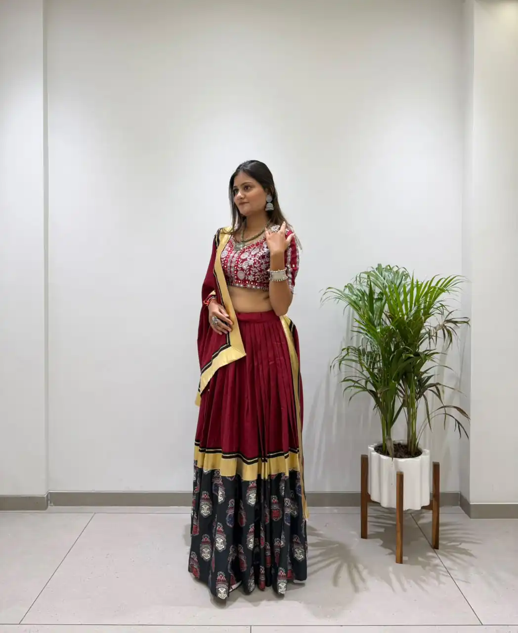 BE 507 Red Color Rayon Embroidery Work & Cowrie Work Lehenga Choli . Grab it for ₹1999. Delivery 4-6 Working Days. Shop now. | Lehenga, Bollywood Lehenga, Creative Lehenga, Designer Lehenga, Embroidered Lehenga, Party Wear Lehenga