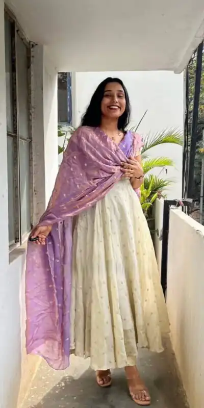 PC 567 Lavender Trendy Chinon Silk Sequins Work Blue Dupatta Gown . Available at ₹1999 only. Delivery 4-6 Working Days. Shop now. | Gowns, Bollywood Gowns, Creative Gowns, Designer Gowns, Embroidered Gowns, Party Wear Gowns